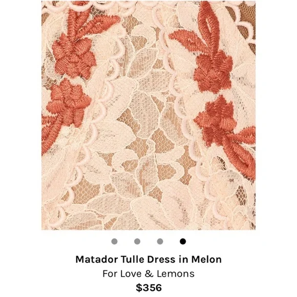 Women’s ‘Matador’ Tulle Dress in Melon by For Love & Lemons - Picture 5 of 16